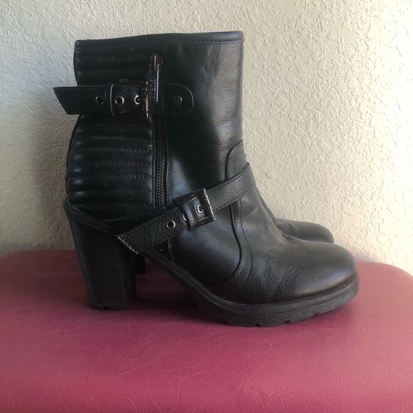 Guess Shoes - GUESS Moto style heeled boots EUC!!!